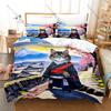 Samurai Cat 3PCS Bedding Set Cool Warrior Cat Print Soft Microfiber Duvet Cover Pillowcase Home Decor