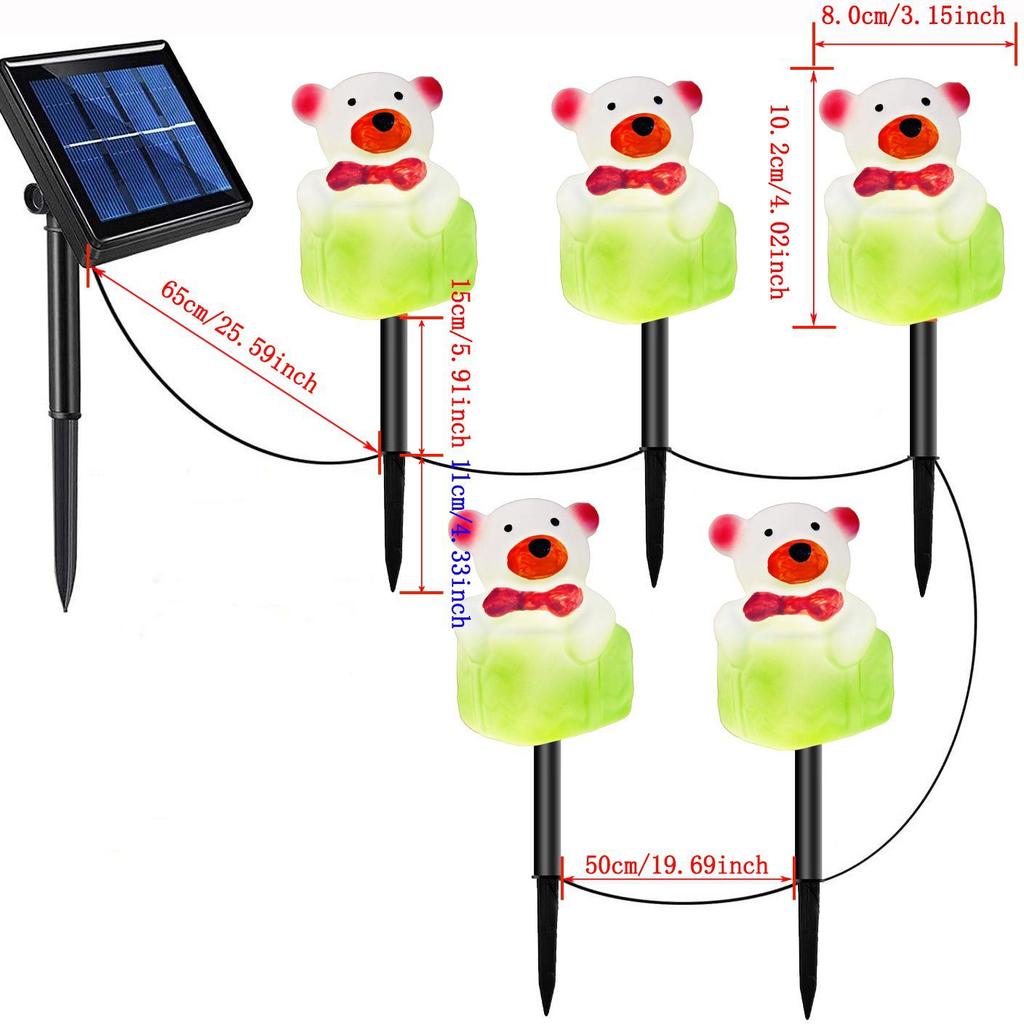 Solar Santa Claus LED Garden Stake Lights for Outdoor Lawn and Courtyard