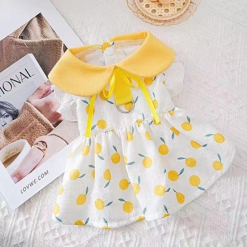 Teddy Dog Princess Summer Dress for Small Pets, Poodle, Bichon, Pomeranian, and Cats