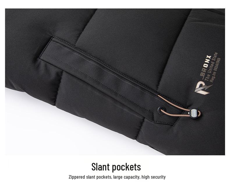 Men's Fleece-Lined Graphene Cotton Jacket, Warm Hooded and Cold-Resistant Winter Outerwear