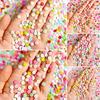 Hot Selling Multiple Colorful 6mm Small Flower Nail Art Decorations Resin Luminous Macaron Color Series Mixed Color Flowers