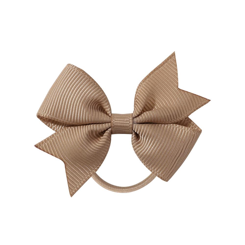 Children'S Versatile Xiaoqi Small Bow Solid Color Rubber Band Hair Band Baby Headgear Girls Hair Accessories 028
