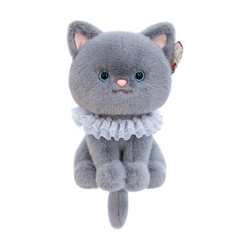 Bella Katze Niedliche Gestickte Sitzende Plüschpuppe Für Mädchen Schlafbegleiter Geschenk