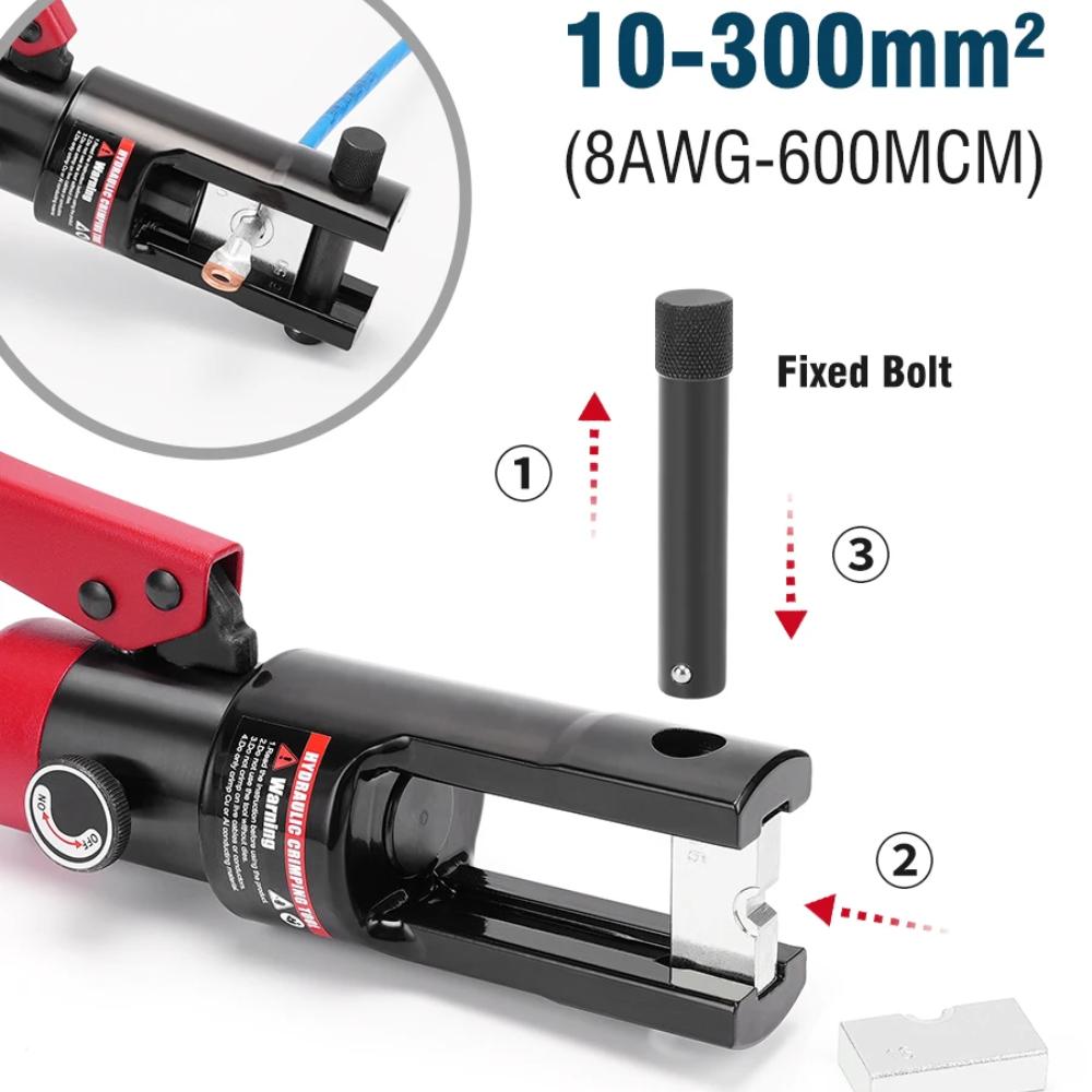 Hydraulic Crimping Tool  Crimping Range 10-300mm² Copper and Aluminum Terminal Compression Tool Wire Rope Crimper