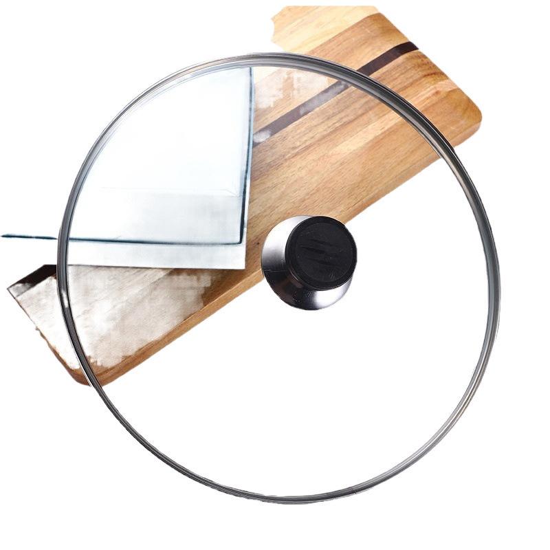 Tempered Glass Explosion-Proof Universal Pot Lid with G-Type Stainless Steel Inner Ring