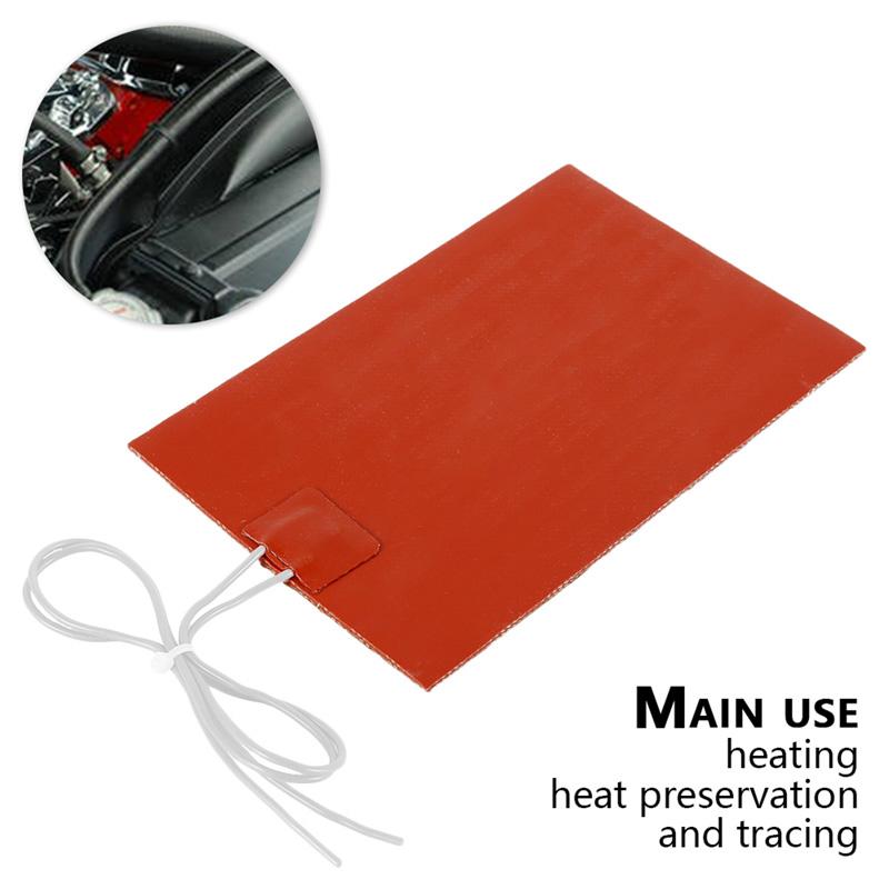 5V 12V 24V 220V Cuscinetti Riscaldanti in Silicone Riscaldatore Universale per Motore Tappetino Riscaldante per Coppa Olio Auto Piastra Riscaldante per Letto Caldo Accessori Riscaldanti
