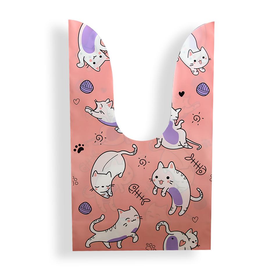 10/50pcs/lot Cute Rabbit Ear Bags Cookie Plastic Bags&Candy Gift Bags For Biscuits Snack Baking Package And Event Party Supplies
