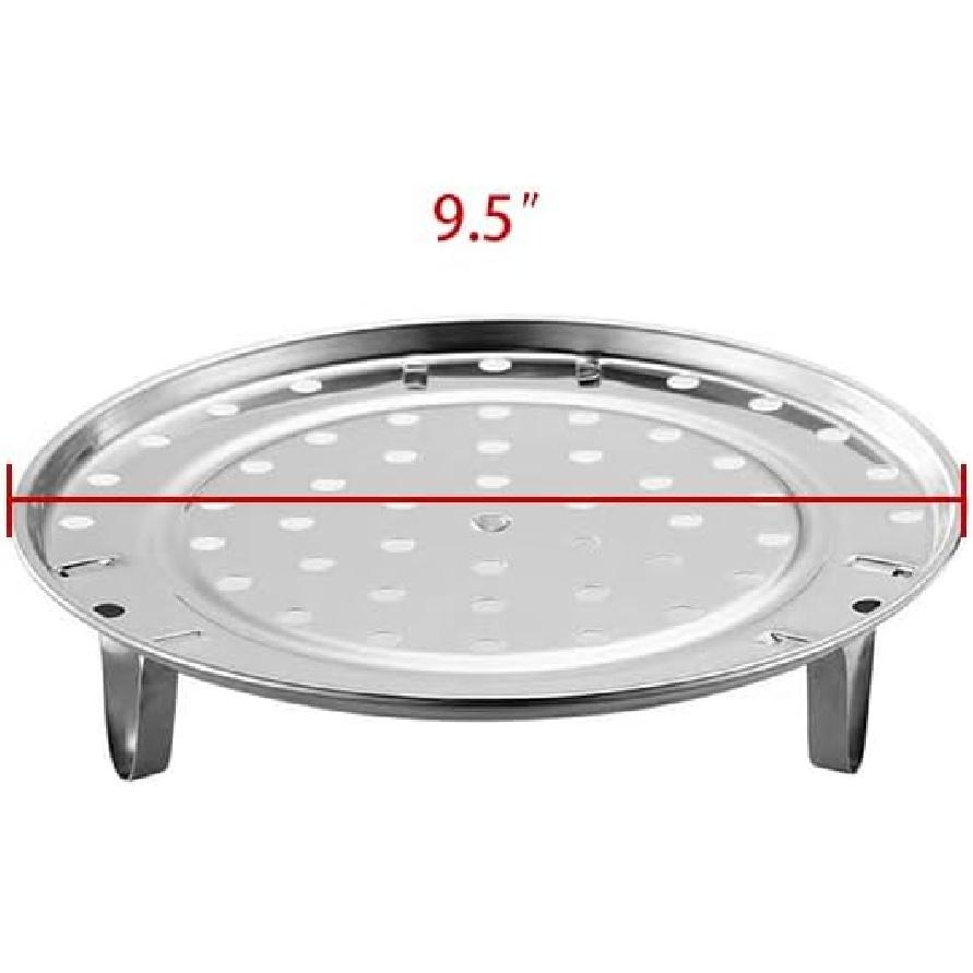 9.5-inch Dia Stainless Steel Steamer Rack with Removable Legs Vegetable Steamer Basket for Pot Steaming Baking