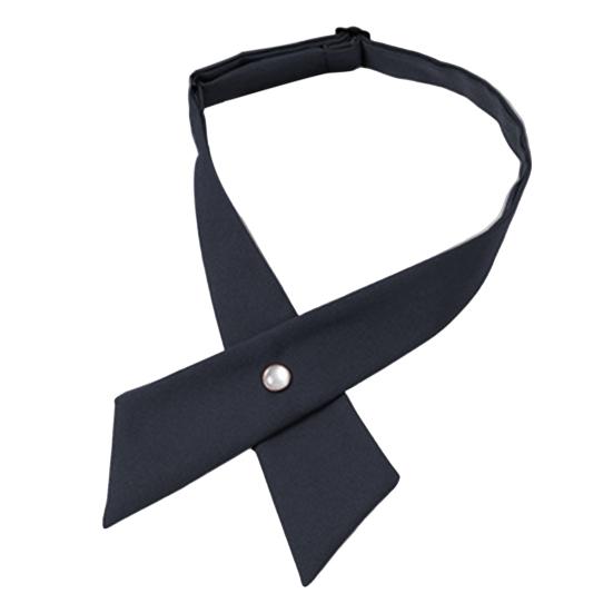 Cămașă cravată pentru femei Design de culoare solidă Închidere ușoară cu cataramă Design încrucișat Cravată pentru gât Uniforme de lucru pentru absolvire Cravată pentru studenți