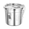 Stainless Steel Airtight Canister 6L/1.59Gal Grain Container Storage Bucket with Lids for Rice Flour Grain Home Hotel Canteen