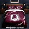 Aston Villa Football Design Bed Bedding Set 1 Duvet Cover + 2 Pillowcases Soft Breathable Household Bed Linens