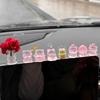 1 Set Cute Car Ornaments Cartoon Resin Piggy Model Car Center Console Decoration Auto Interior Dashboard Accessories