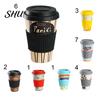 Travel Cup 470ml Coffee Mug Decal Design Insulation Portable Milk Bottle Bamboo Fiber Degradable Water for