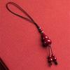 Diy Decoration Handmade Chinese Cinnabar Gourd Key Chain For Bags Mobile Phones  Unisex Pendant Gift