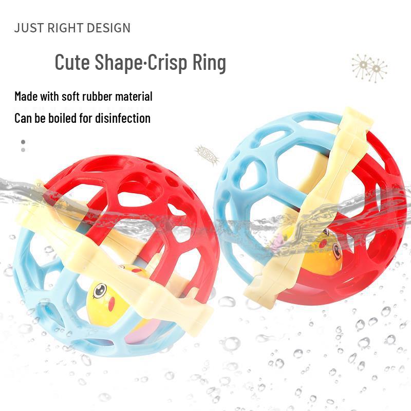 Boilable Soft Rubber Baby Dumbbell Rattle & Teether (0-1 Year Old)