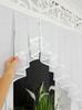 Curtain with openwork panel, white, 200cm