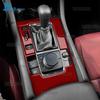 For Mazda 3 Axela BP 2019 2020 2021 2022 2023 2024 2025 Real Soft Carbon Fiber Sticker Automatic AT Car Gear Shift Panel Trim