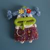 Creative Sausage Mouth Girls Doll Crochet Keychains Handmaking Knitting Storage Bag For Car Keys Holder Custom Keys Accessory