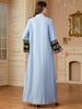 Women's Embroidered Long Sleeve Patchwork Robe - Middle Eastern and Western Style
