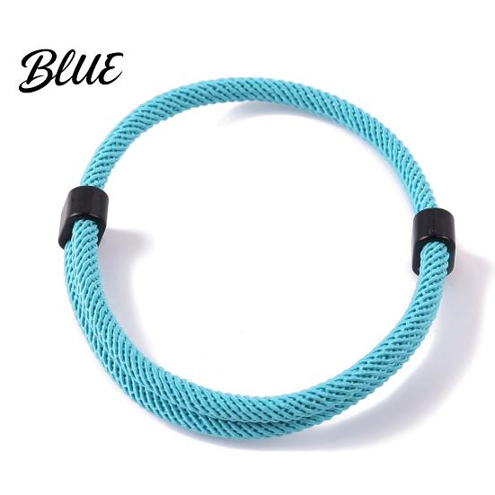 Adjustable Sports Bracelet Men Rope Braided Casual Solid Nylon Color