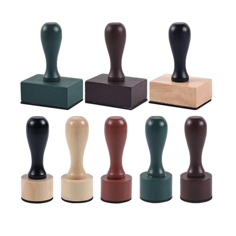 Wooden Handle Sponge Ink Pad DIY Coloring Tool Set
