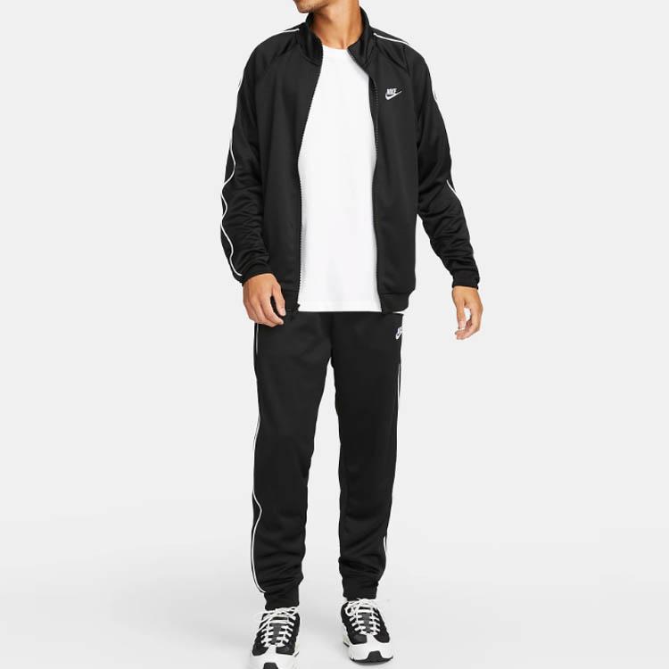 Nike Alphabet Logo Print Zip-Up Stand Collar Long Sleeve Jacket Men Jacket Black DX0670-010