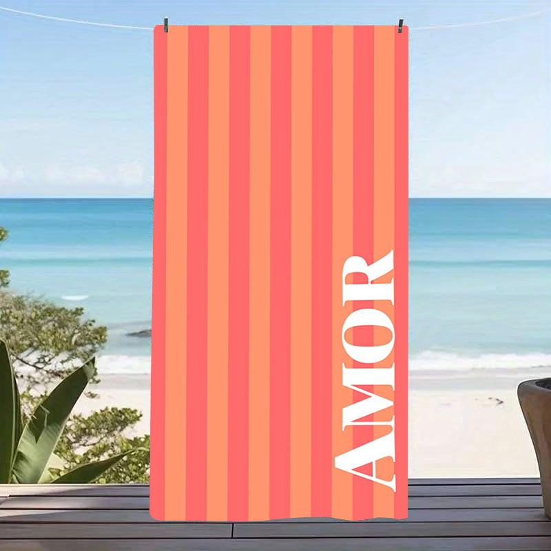 Groovy Retro Quote Microvezel Strandlaken Groot Blauw Wit Gestreept Zandvrij Zwembadlaken Sneldrogend Lichtgewicht Compact Reizen