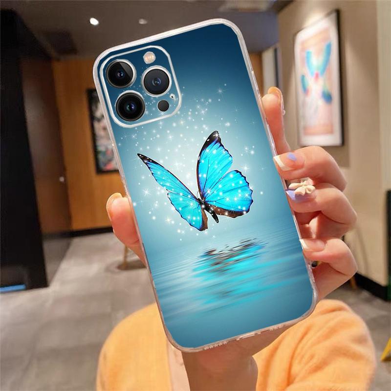 Phone Case For Iphone 17ProMax Air 16 15 14 13 Pro Max 15 16 Pro 15Plus Colorful Butterfly Flower