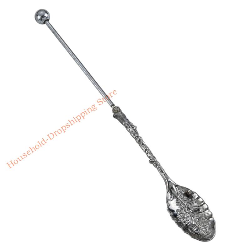 Versatile Beaded Decoration Spoon Heat Resistant Metal For Catering And Domestic Use 85AD