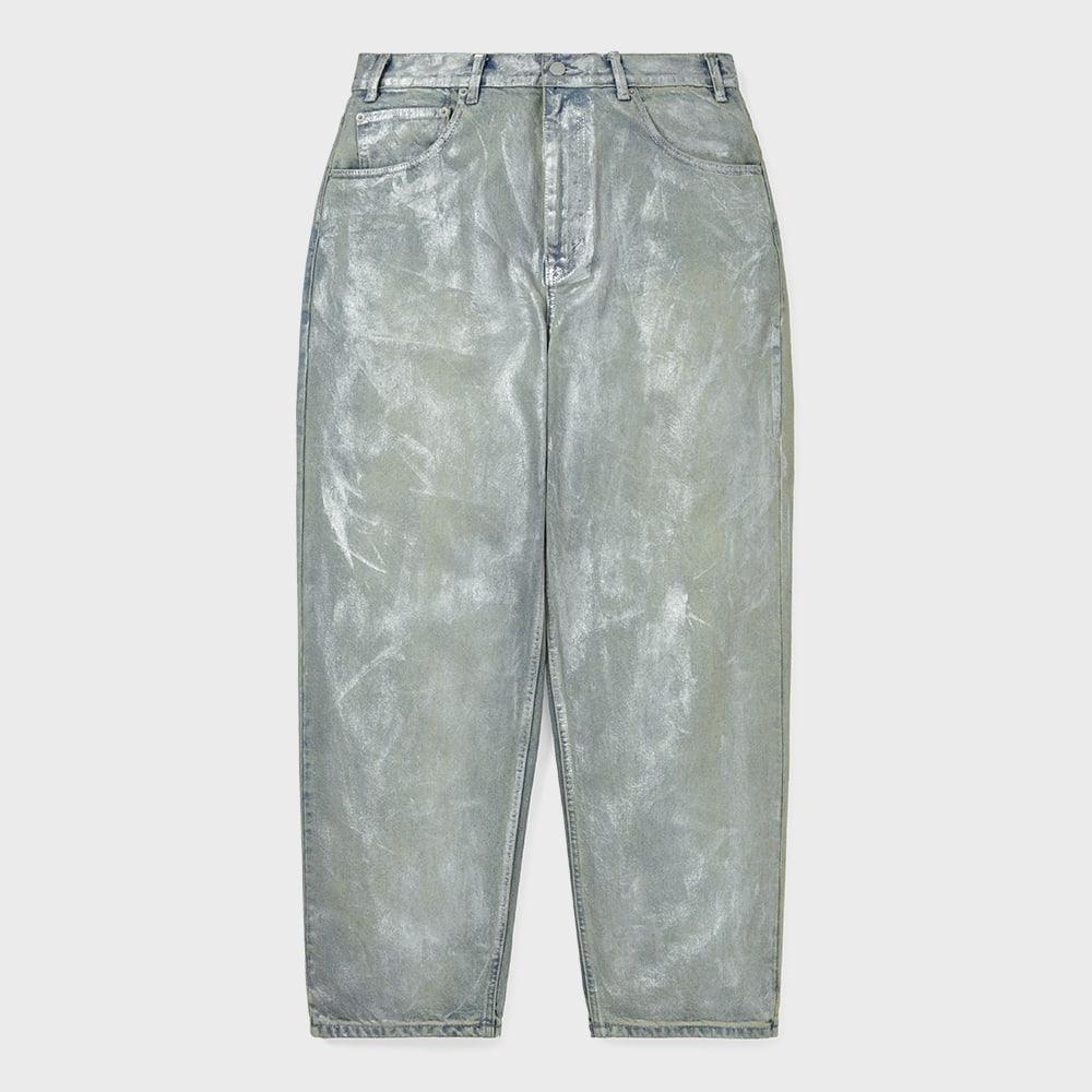 Эти Никогда Не Те Металлические Свободные Джинсы Серебристые S