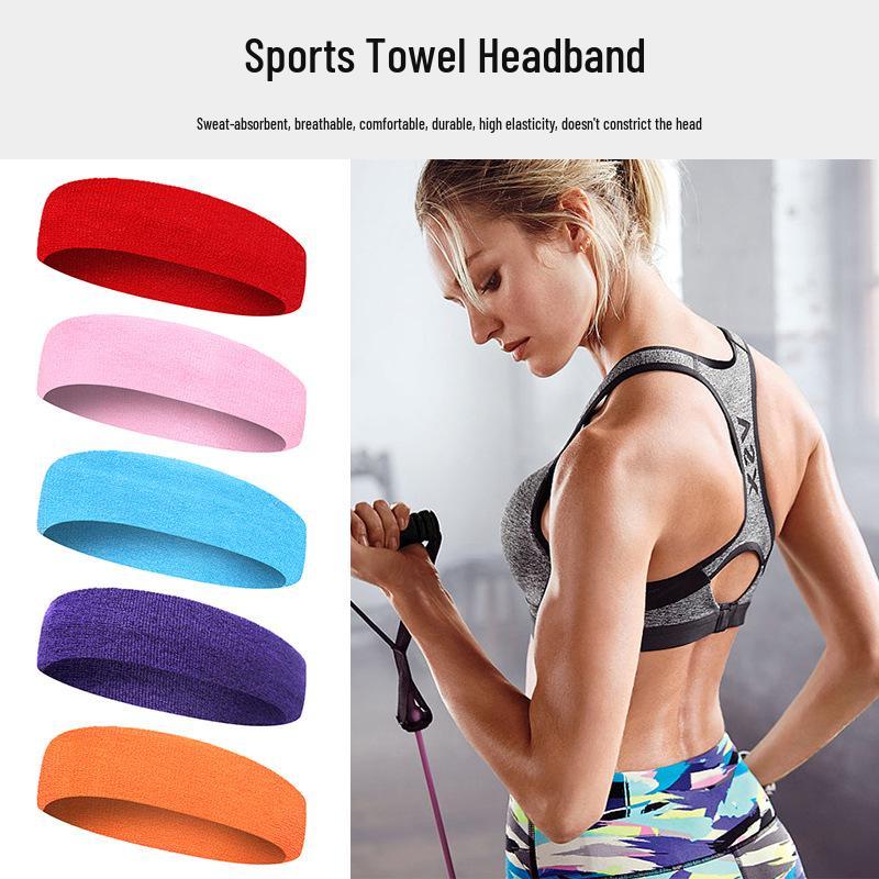 Customizable Logo Sport Sweatband: Embroidered Headband for Men and Women, Ideal for Fitness, Running, and Fashion.