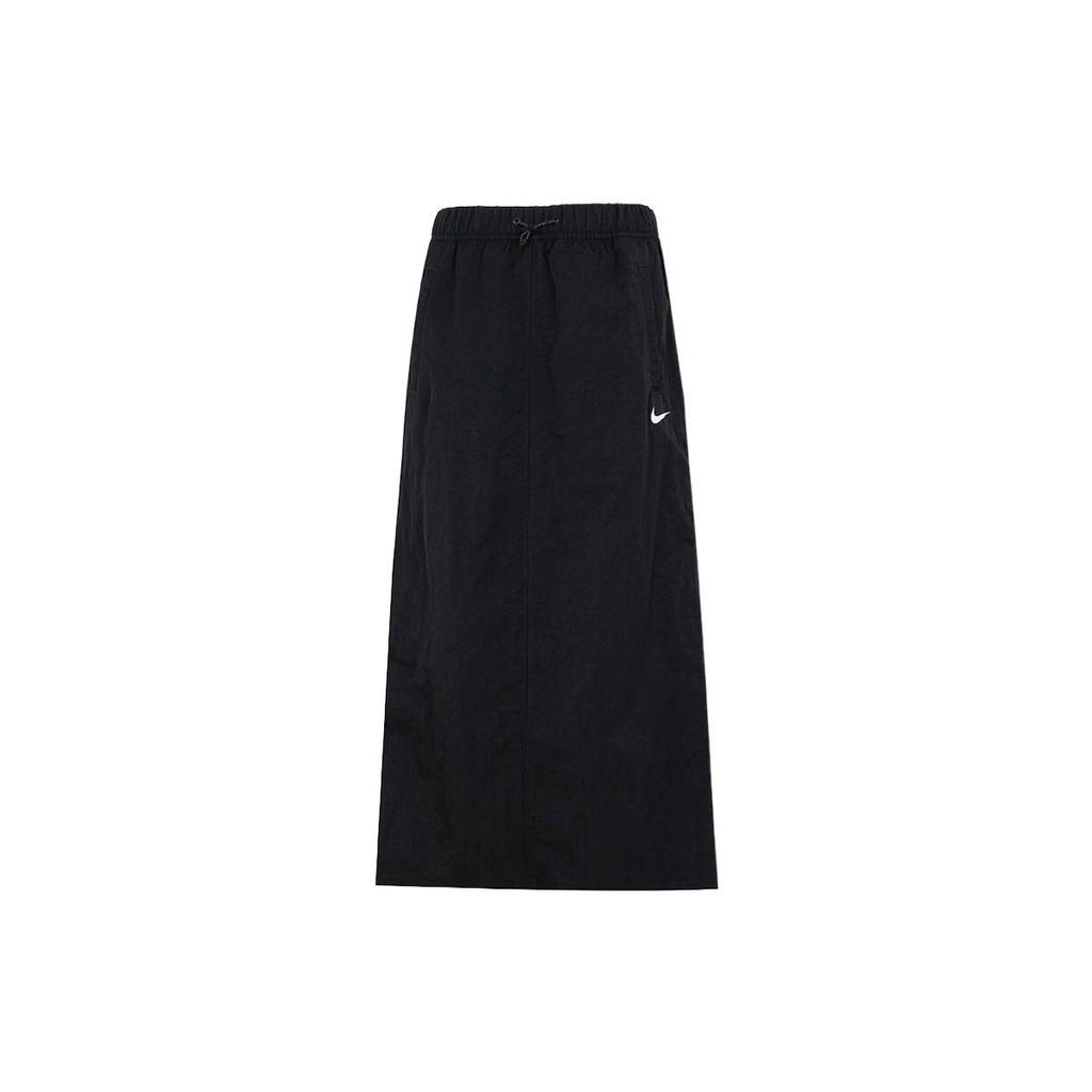 Nike Sportswear Essential High-Waist Elastic A-Line Long Skirt Women Bottoms Black DM6250-010