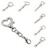 10Pcs 360 Rotate Keyring Pendant Star Heart Keychain DIY Accessories  Doll Hanging