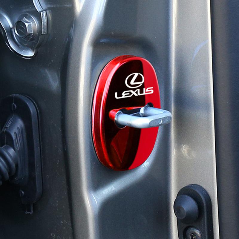 4 Stück Metall Auto Styling Türschloss Schutzabdeckung für Lexus F SPORT ES RX NX LS UX LM LX GX LC RZ IS CT GS RC HS SC TX LBX IS300
