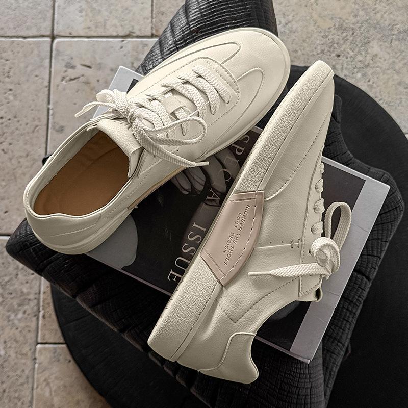 Minimalist Casual Fashion White Shoes Men's Casual Soft-sided Breathable Board Shoes