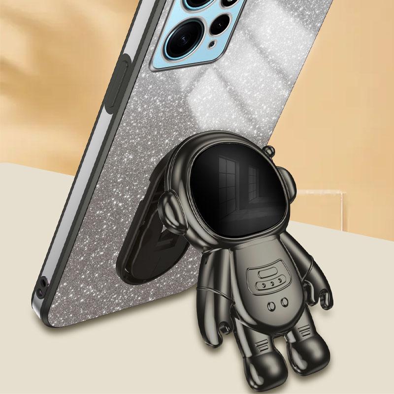 For Xiaomi Redmi Note 12 4G Case Cute Astronaut Kickstand Anti-drop Cell Phone Cover