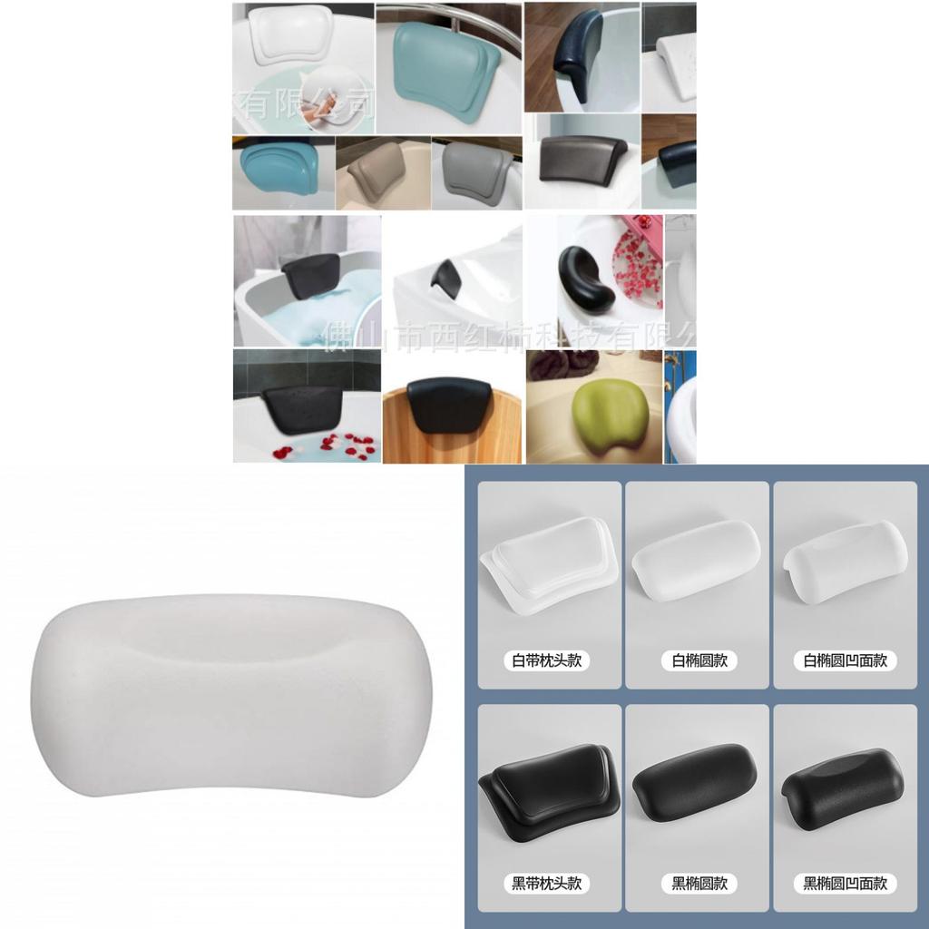 Waterproof Bath Pillow With Suction Cups For Spa And Home Bathroom Use