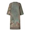 Women's Summer Vintage Floral Print V-Neck Half Sleeve Dress Dresses