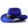 Hot Sale Western Cowboy Hat Wide Brim Belt Buckle Retro Riding Top Hat Fedora Hat for Women Men