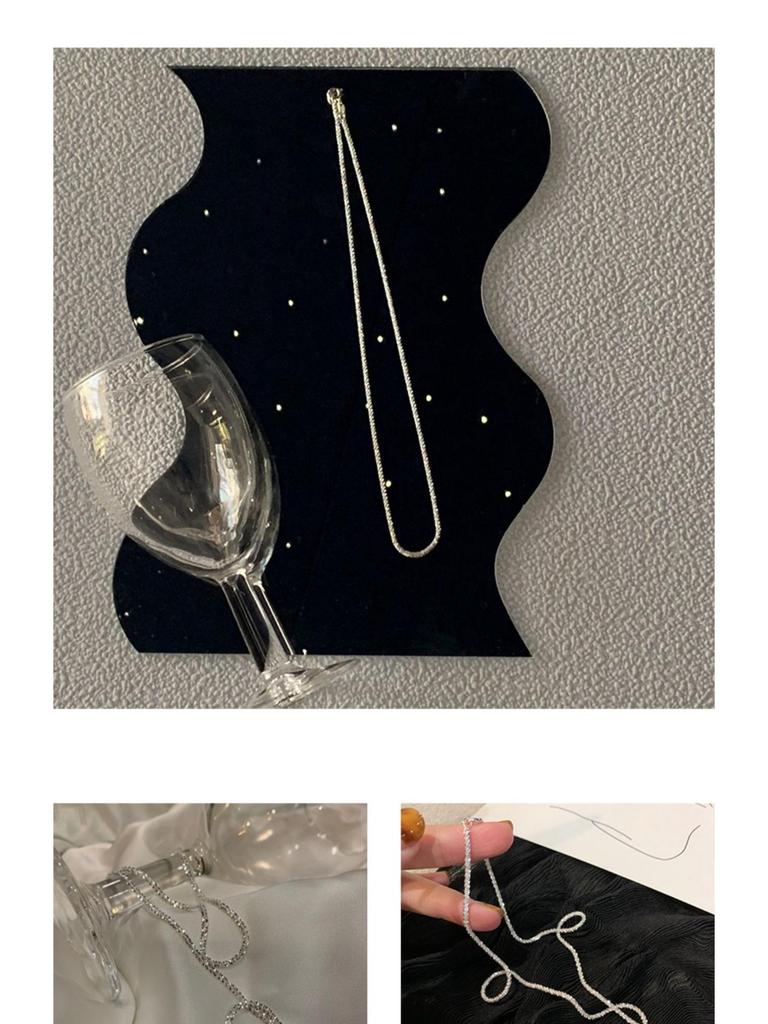 Gypsophila 14K Gold-Plated Sterling Silver Necklace: Sparkling Clavicle Choker Chain for Women.