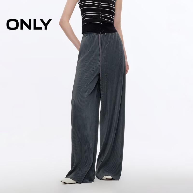 ONLY 2026 Spring Women s Casual Elastic Waist Straight-Leg Pants S