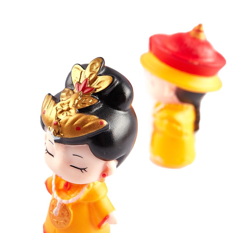 Kinesisk Keiserinne Figur PVC Dronning Ornament Tradisjonell Dekorasjon Kake