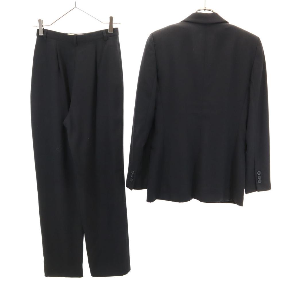 Emporio Armani 90s Italian Wool Old Pants Suit Setup 38/42 Black Women Used