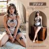 Maid Uniform Cosplay One Piece Sexy Large Size Plus Size XL 3XL 5XL Erotic Ecchi Apron Cute Moe Set Disguise Underwear Cute Uniform Headband Lace Cute