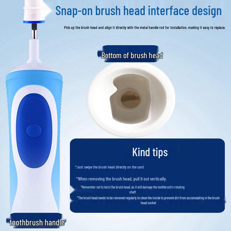 Compatible Replacement Round Head for Oral-B Electric Toothbrush