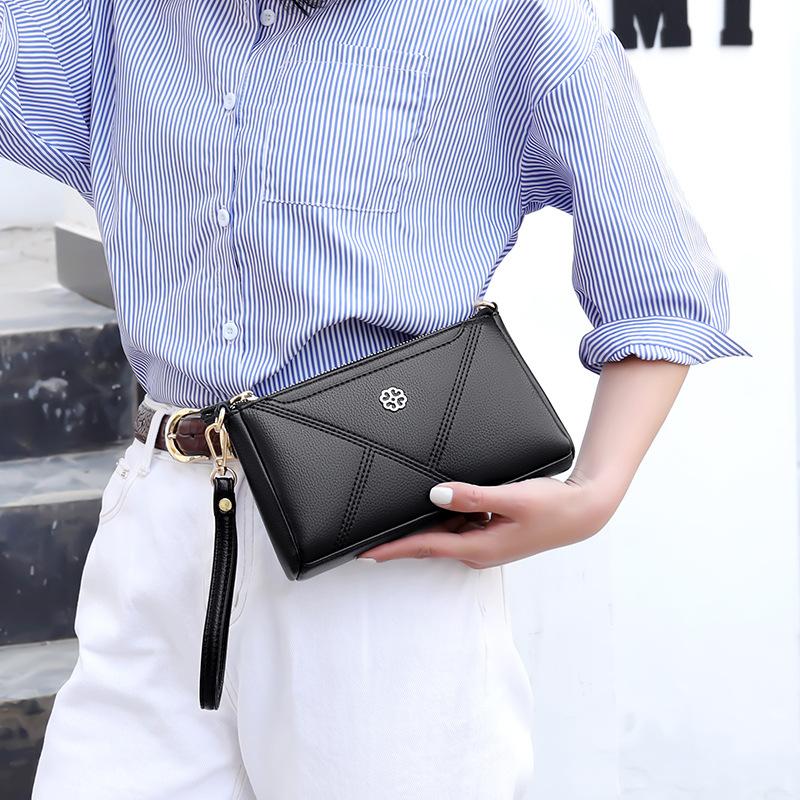 Crossbody bag women's small bag 2025 spring and summer new textured soft leather mobile phone change bag mother clutch bag