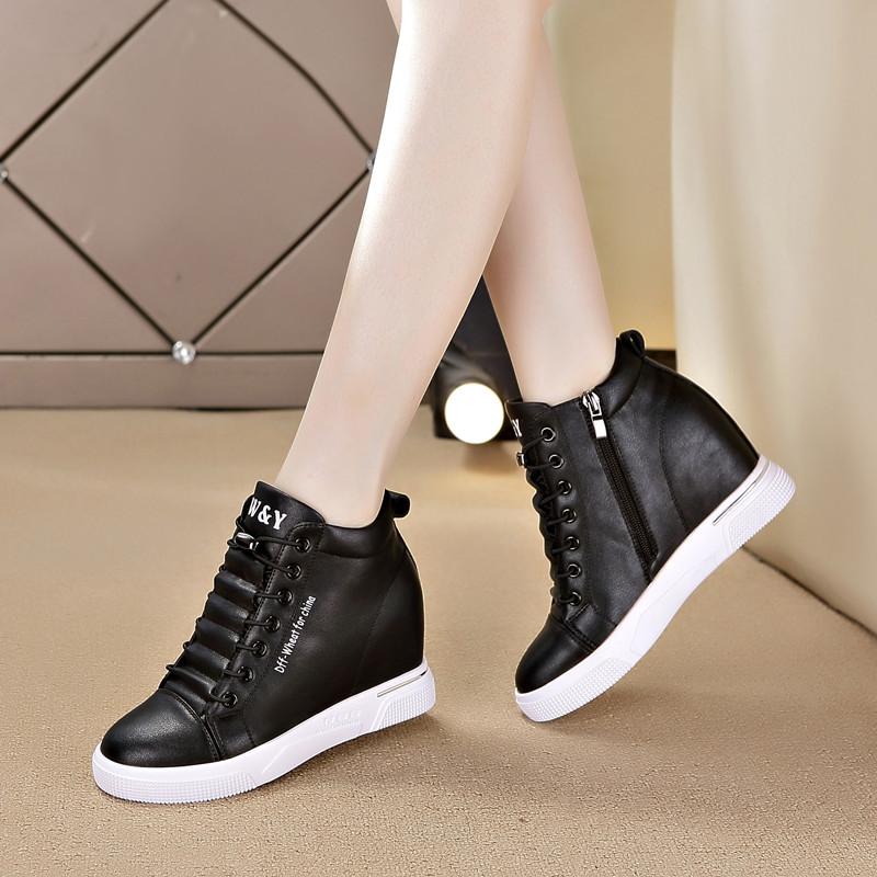 Scarpe rialzate da donna primavera ed estate nuove scarpe casual tacco inclinato scarpe singole plateau alte scarpe da viaggio