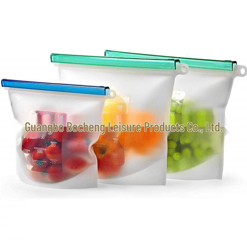 Silicone Reusable Food Storage Bag for Kitchen and Refrigerator