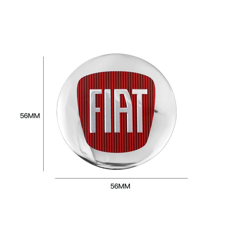 4 Stück Auto-Radaufkleber 56mm Auto-Mittelnabenkappe Aufkleber für FIAT Abarth 500 Tipo FR Panda Argo Freemont Viaggio Bravo Punto Doblo