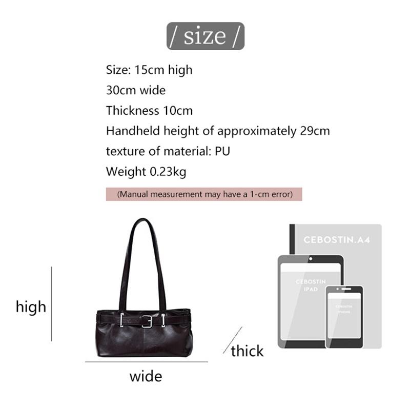 Borsa a Mano Vintage da Donna Grande Capacità 2025 Borsa da Sottobraccio per il Pendolarismo Borsa Tote Casual Coreana a Spalla Singola